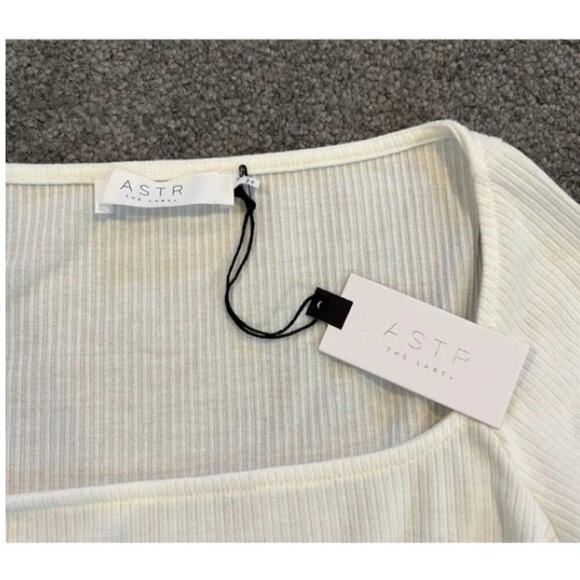 ASTR The Label Bodysuit Ribbed Winter White M NWT - Picture 6 of 9